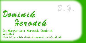 dominik herodek business card